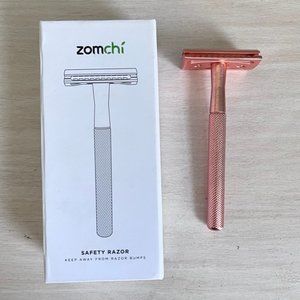 zomchi safety razor | rose gold | with 4 blades